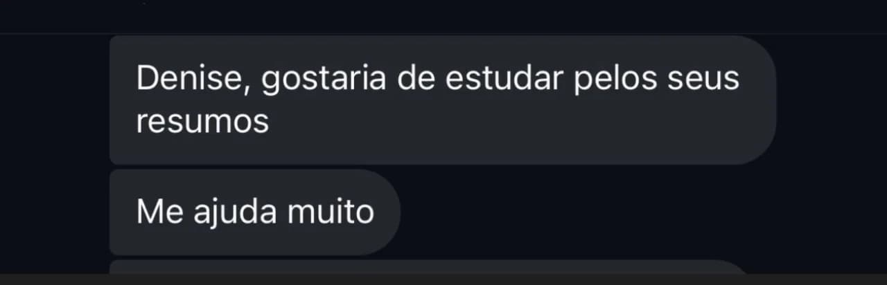 Mensagem real de aluno enviada por WhatsApp — depoimento 5